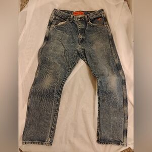 Wrangler FR Riggs Jeans Mens Size 34X32 Blue Workwear Denim Jeans Pant HRC2/2112